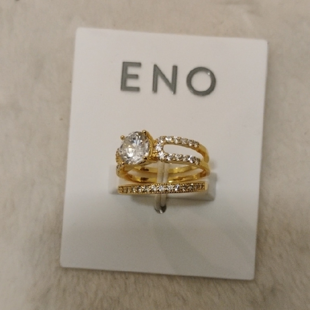 Fashion Jewelry Gold and Silver Ring Set